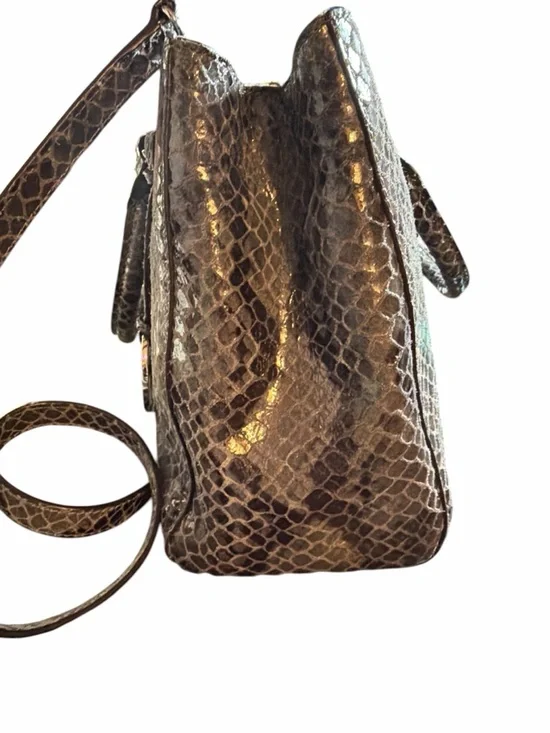 ✨ Michael Kors Cynthia Snakeskin Embossed Satchel & Matching Wallet Set ✨ - Picture 5 of 11